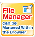 File manager can be managed within the browser.